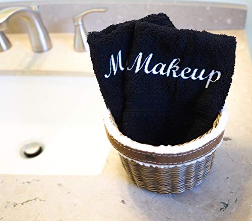 Handmade Black Makeup Remover Washcloth Towels