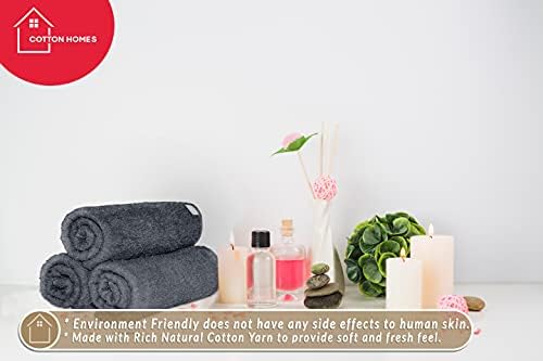 100 Cotton Washcloth Set 50 Pack 11x11 Grey with Free Apron