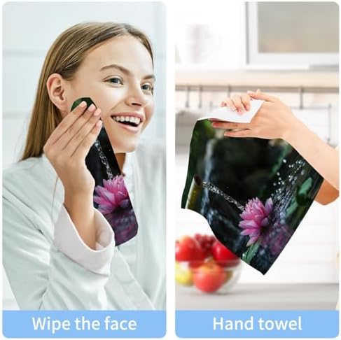YETTASBIN Zen Basalt Garden Washcloths 2 Pack