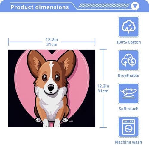 Corgi Dog Washcloth Set