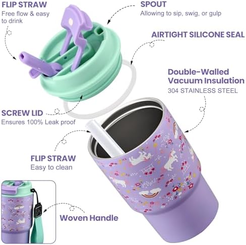 135oz Kids Insulated Tumbler with Straw 2 Pack