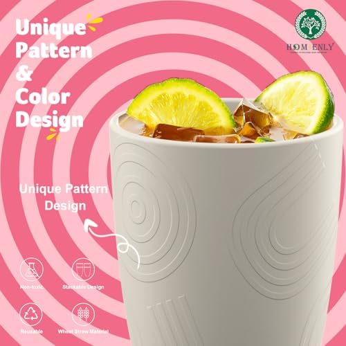 Eco-Friendly Wheat Straw Cups - Durable Safe