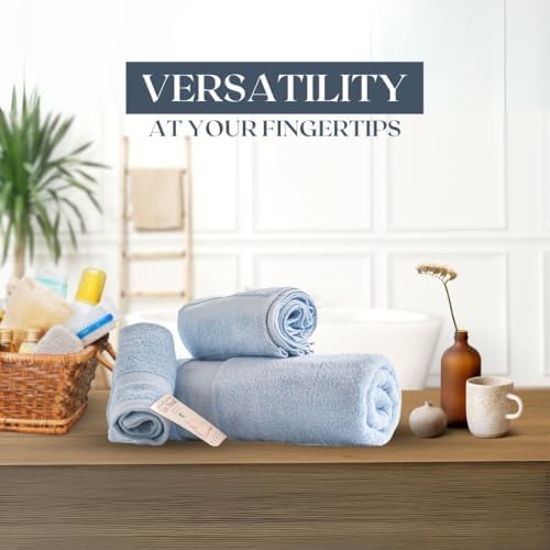 Lux Thread Egyptian Cotton 3-Piece Towel Set - Ultra Soft Durable