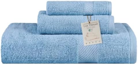 Lux Thread Egyptian Cotton 3-Piece Towel Set - Ultra Soft Durable