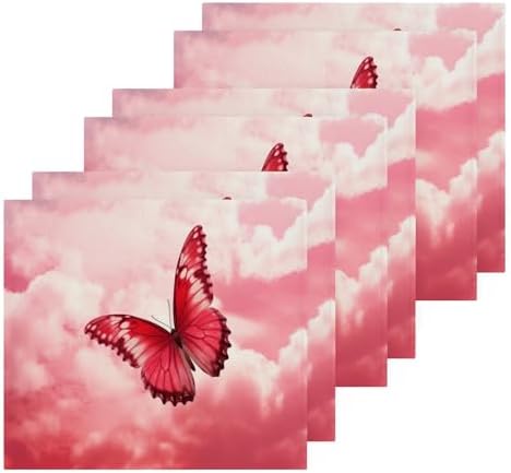 Soft Reusable Pink Butterfly Washcloths