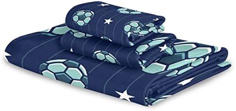 DOMIKING Extra Large Towel Set of 3 Pure Cotton Bath Hand Washcloths