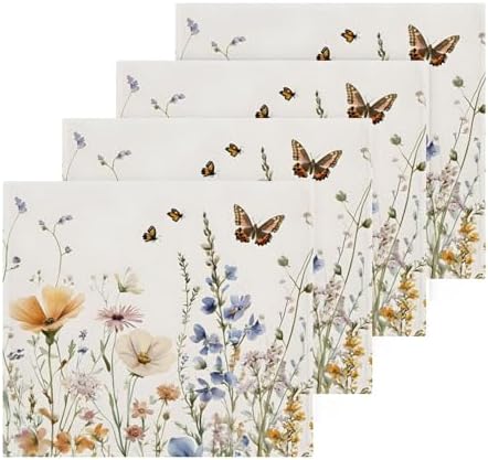 Xigua Wildflowers Washcloths Set of 2 12x12 Inch 1
