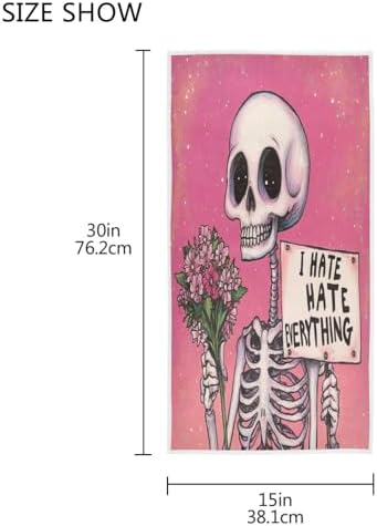 YJMYDDZ Cartoon Skull Hand Towels 30X15
