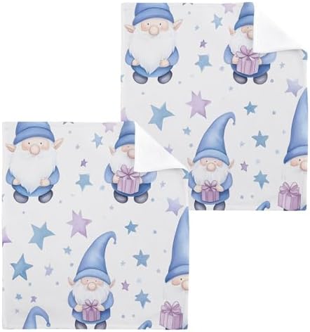 Xigua Watercolor Gnomes Washcloth Set 2-12 Pk