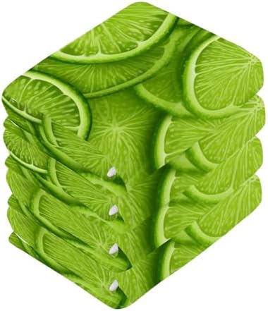 Gentle Gifting Set of 4 Soft 12x12 Lime Cotton Washcloths