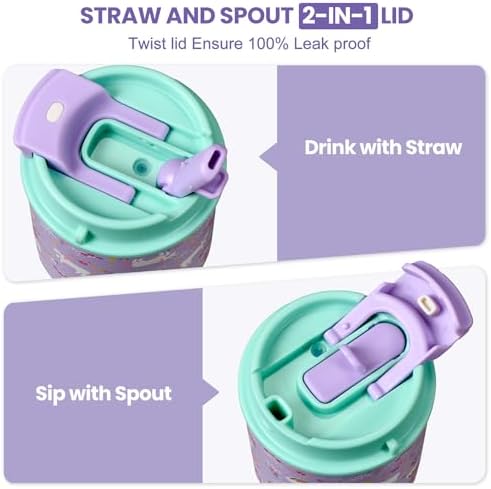 135oz Kids Insulated Tumbler with Straw 2 Pack