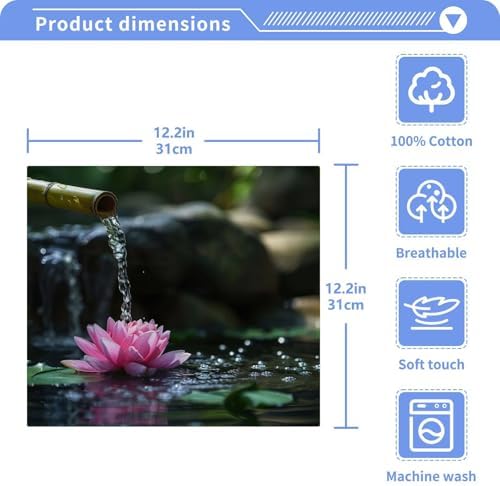YETTASBIN Zen Basalt Garden Washcloths 2 Pack