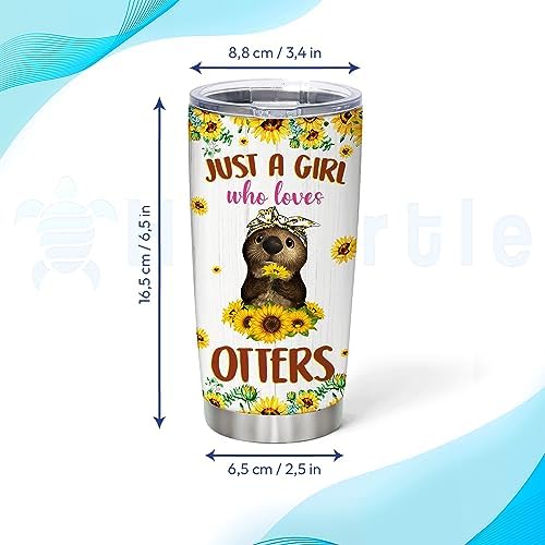 Hyturtle Custom Otter Tumbler 20oz With Flip Lid