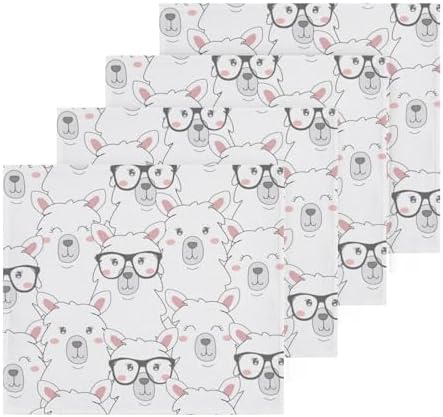 Cute Llama Washcloths 2 Pack Soft Absorbent Towels