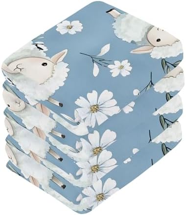 XiguaCute Baby Sheep Washcloth Set Fast Drying Multi-Purpose 12x12 Inch