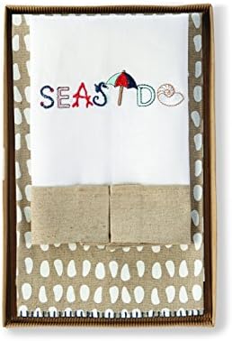 Mud Pie Seaside Linen Bath Towels Set