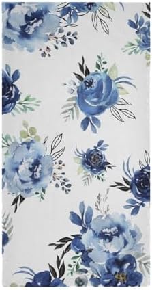 HUAZHIKOU Spring Navy Floral Hand Towels