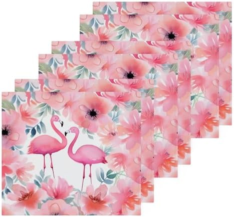 YETTASBIN Flamingo Washcloths 2 Pack Soft Cotton Baby Face Towels