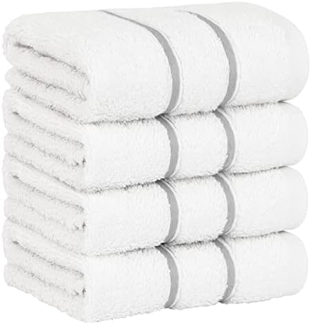 Dorlion 4 Pack Light Gray Washcloths