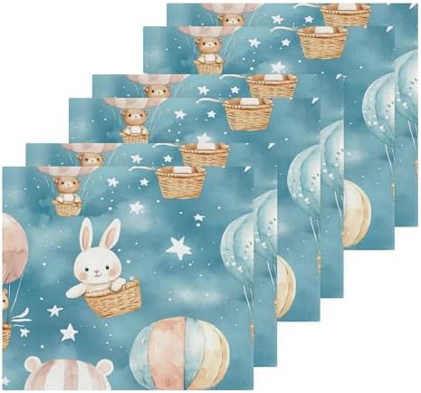 Quick-Drying 12x12 Absorbent Washcloth with Bear Ideal for Home Travel