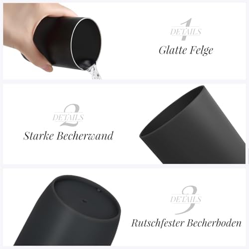 AstraLoom 4-Piece Unbreakable Bathroom Tumblers Toothbrush Organizer