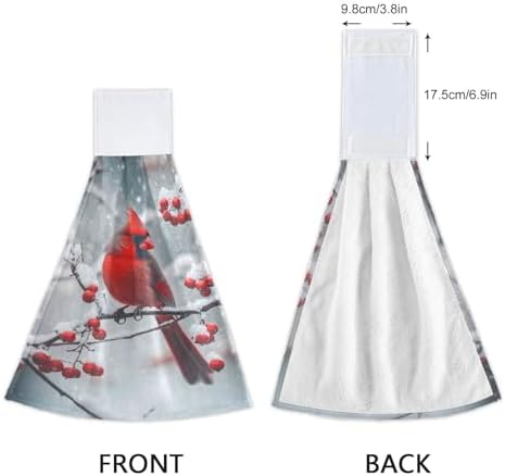 Winter Red Cardinal Hand Towels Set