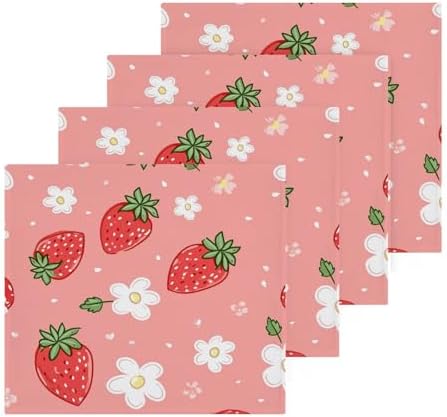 YETTASBIN Strawberry Washcloths 2 Pack 1