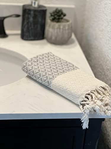 -gray shell hand towel set
