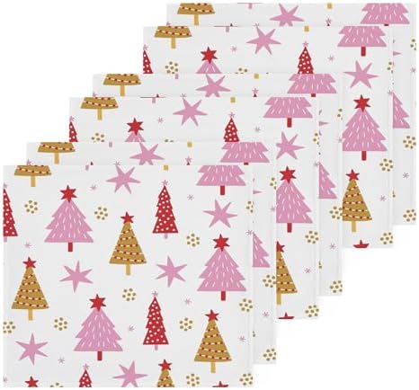 Xigua Cartoon Christmas Tree Washcloths Set of 2 - 12x12 Inch