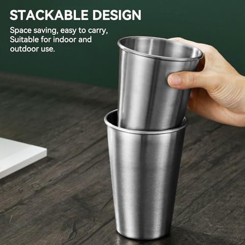 Sturdy 500ml Stainless Steel Juice Cup for Hot Cold Drinks