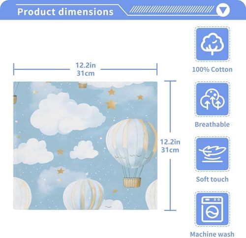 Hot Air Balloon Washcloths