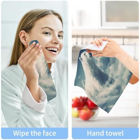 Polar Bear Washcloths Reusable Soft-absorbent Baby Face Towels 2-Pack