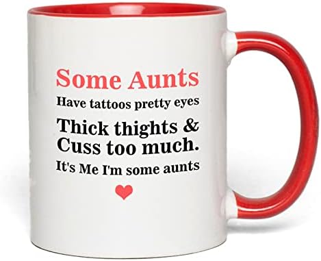 Funny Aunt 2Tone Red Novelty 11oz Mug