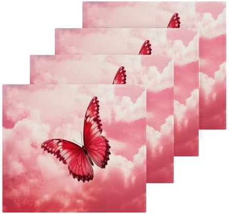 Soft Reusable Pink Butterfly Washcloths