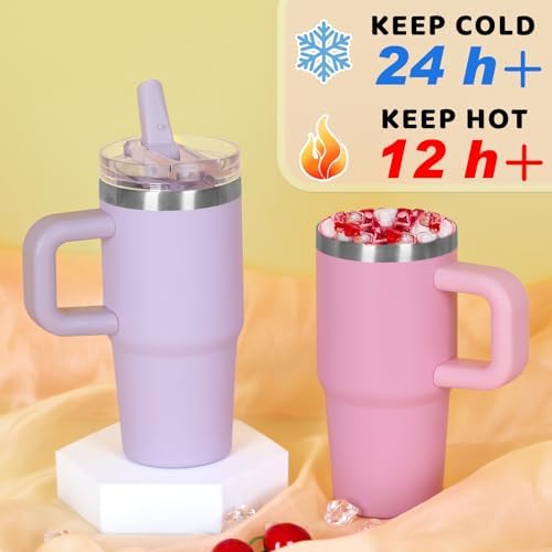 14 oz Tumbler for Kids with Detachable Flip Straw Lid and Handle