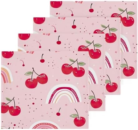 Cherry Rainbow Washcloth 2-Pack 12x12 High-Quality Cotton