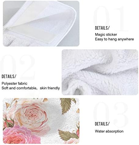 2-Piece Pink Rose Hand Towels