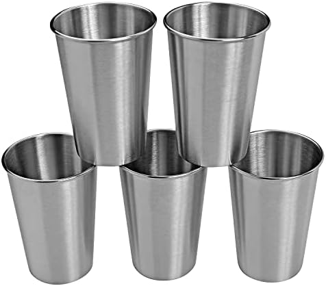 Stainless Steel Cups 18oz Set 5Pcs