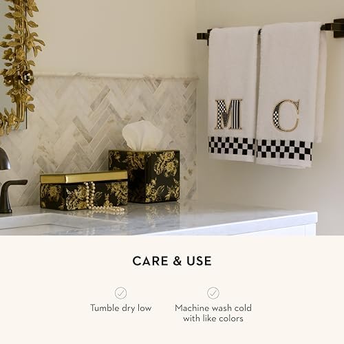 MACKENZIE-CHILDS Monogram Cotton Hand Towel for Bathroom or Kitchen