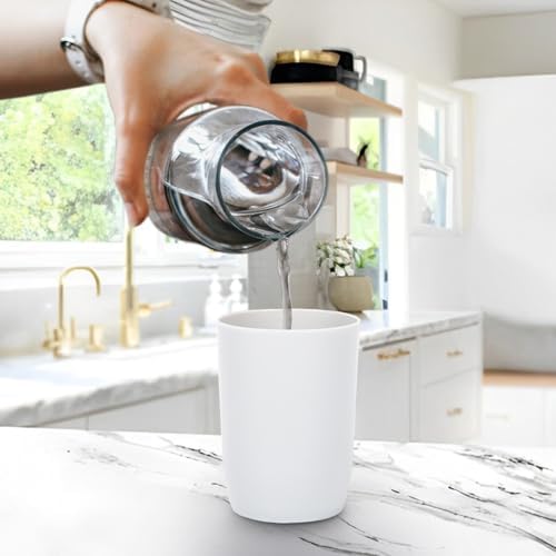 4-Pack White Reusable Tumbler Toothbrush Holders
