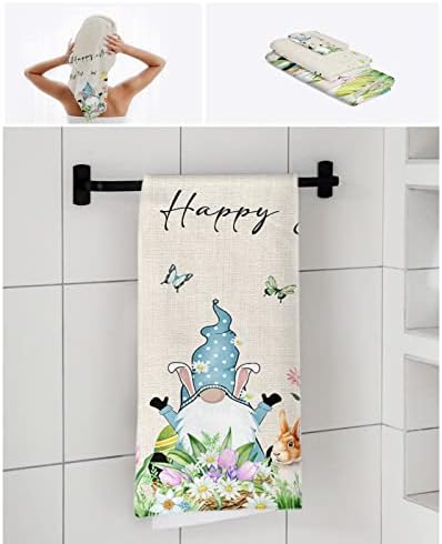 CosyBright 3 Piece Bath Towels Set Easter Bunny