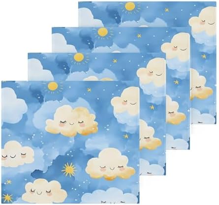 Cute Cloud Washcloth Set