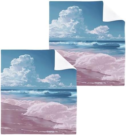 Xigua Beach Washcloths Set of 2 12x12 Inch