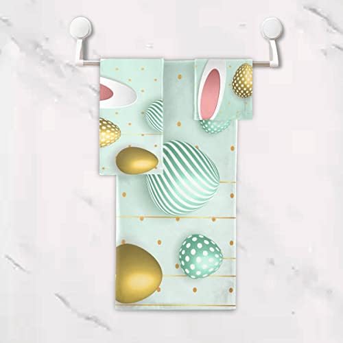Easter Eggs Bunny Ears Bath Towels Set