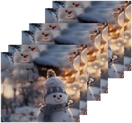 Christmas Snowman Washcloth 2-Pack Soft AbsorbentReusable Baby Face Towels