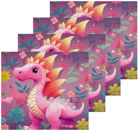 Dinosaur-Shaped Soft Washcloth Set for Babies Reusable 12x12
