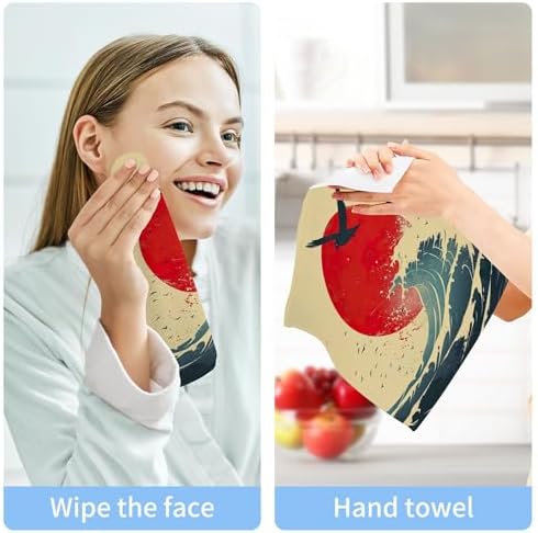 Xigua Washcloth Set 12x12 Inch Fast Drying Multi-Purpose Towels