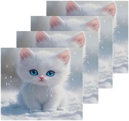 Xigua Cute Kitten Washcloth Set