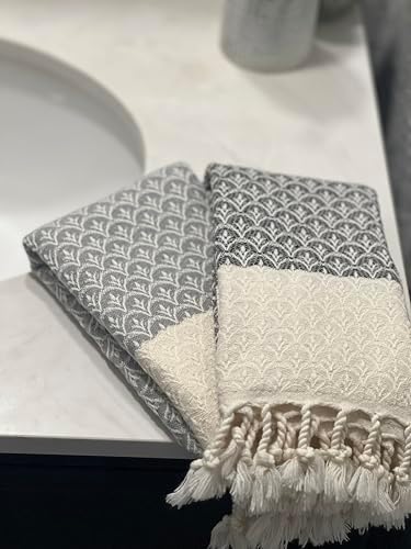-gray shell hand towel set