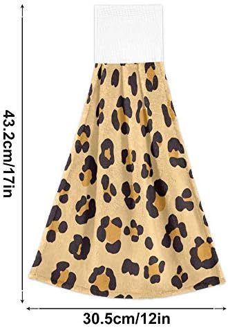 Stylish Leopard Skin Hand Towels for Bathroom Home Fast Drying Durable